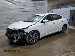 2021 Nissan Sentra SV with VIN 3N1AB8CV9MY215282, listed as a Copart auction lot 48511725 with 34,266 mi miles and Salvage title. Bid and sale history available at DreamBid. Image 1.