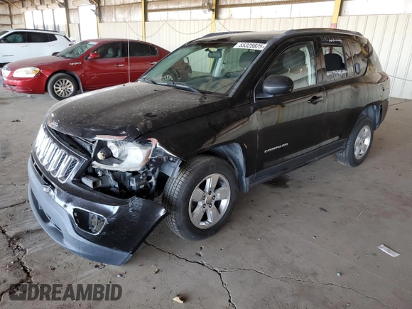 2014 Jeep Compass Sport with VIN 1C4NJCBA8ED881847, listed as a Copart auction lot 55325825 with 231,847 mi miles and Clean Title. Bid and sale history available at carsss.com. Image 1.
