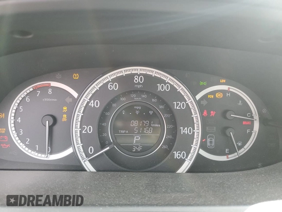 2013 Honda Accord Sdn EX-L with VIN 1HGCR2F86DA147954, listed as a Copart auction lot 45947215 with 81,791 mi miles and Salvage Title. Bid and sale history available at carsss.com. Image 9.