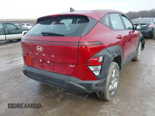 2024 Hyundai Kona SE with VIN KM8HACAB5RU127667, listed as a IAAI auction lot 41575437 with 12,654 mi miles and . Bid and sale history available at DreamBid. Image 4.