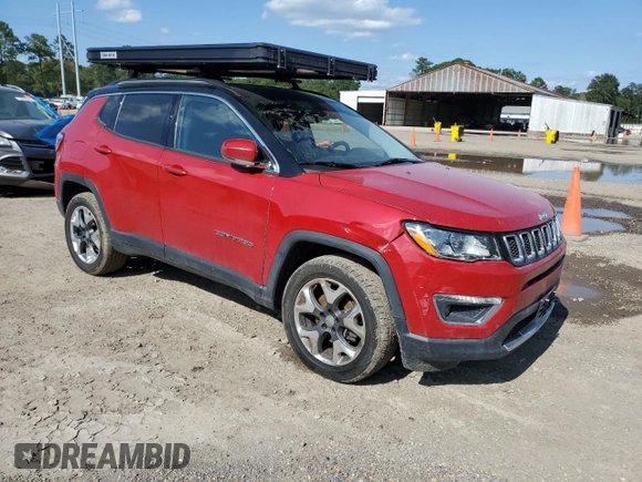2018 Jeep Compass Limited with VIN 3C4NJDCB5JT281286, listed as a Copart auction lot 56836325 with 64,833 mi miles and Salvage title. Bid and sale history available at DreamBid. Image 4.