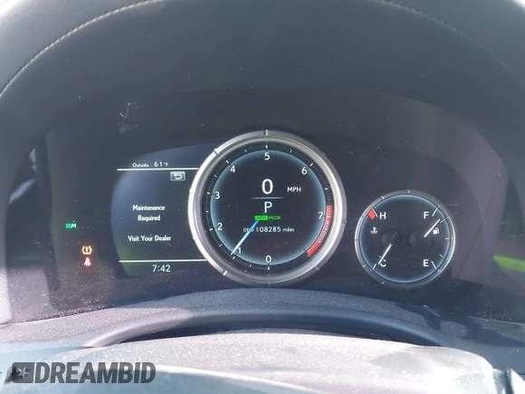 2016 Lexus GS 350 with VIN JTHBZ1BL7GA006019, listed as a IAAI auction lot 41754858 with 108,285 mi miles. Bid and sale history available at carsss.com. Image 7.