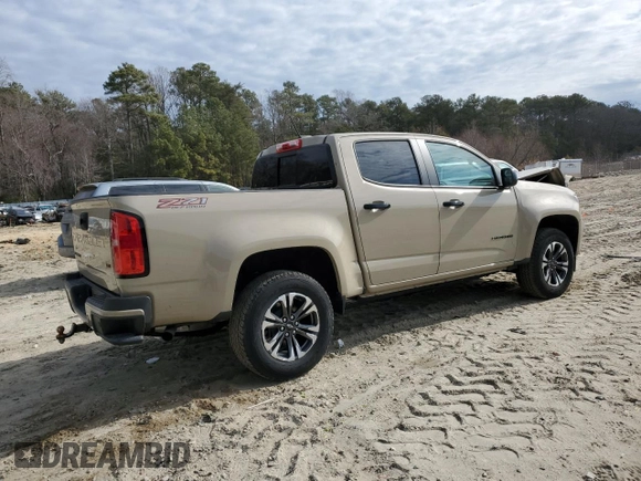 2021 Chevrolet Colorado 4WD Z71 z VIN 1GCGTDEN7M1221936, wystawiony jako Copart lot #47198755 z przebiegiem 46 422 mil mil oraz Szkoda całkowita • Salvage title. Historia ofert i sprzedaży dostępna na DreamBid. Obrazek 3.