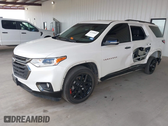 2021 Chevrolet Traverse Premier with VIN 1GNERKKW7MJ243269, listed as a IAAI auction lot 41193852 with 66,500 mi miles. Bid and sale history available at carsss.com. Image 2.