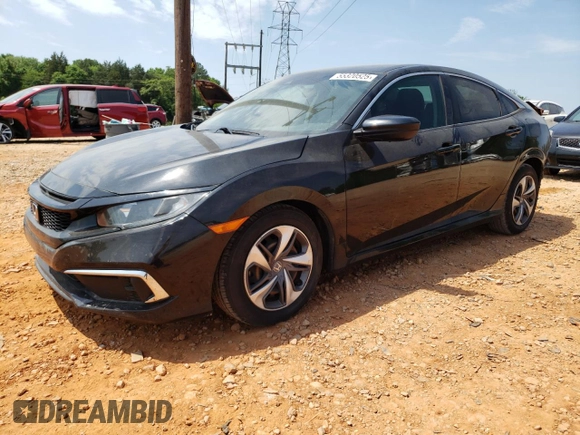 2019 Honda Civic LX with VIN 2HGFC2F61KH554009, listed as a Copart auction lot 55320525 with 63,176 mi miles and Salvage Title. Bid and sale history available at DreamBid. Image 1.