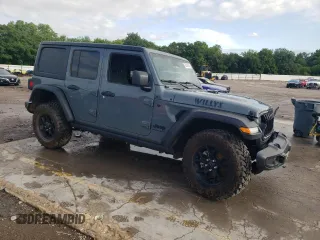 2024 Jeep Wrangler Sport S with VIN 1C4PJXDG6RW290752, listed as a Copart auction lot 58501845 with 11,656 mi miles and Clean title. Bid and sale history available at DreamBid. Image 4.