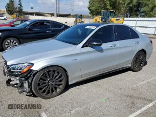 2020 Mercedes-Benz C 43 AMG z VIN W1KWF6EB1LR571590, wystawiony jako Copart lot #47194935 z przebiegiem 52 608 mil mil oraz Szkoda całkowita • Salvage title. Historia ofert i sprzedaży dostępna na DreamBid. Obrazek 1.