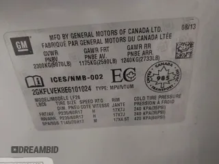 2014 GMC Terrain SLE with VIN 2GKFLVEK8E6101024, listed as a IAAI auction lot 41429147 with 113,737 mi miles. Bid and sale history available at carsss.com. Image 9.