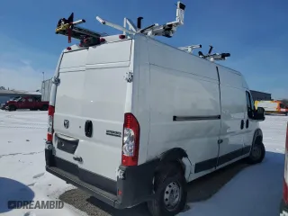 2023 Ram ProMaster Cargo Van with VIN 3C6LRVDG8PE603570, listed as a Copart auction lot 48440155 with 13,405 mi miles and Salvage Title. Bid and sale history available at carsss.com. Image 3.