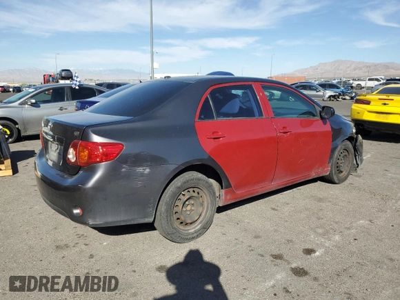 2009 Toyota Corolla with VIN JTDBL40E599082108, listed as a Copart auction lot 52726275 with 194,502 mi miles and Salvage Title. Bid and sale history available at carsss.com. Image 3.