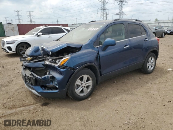 2020 Chevrolet Trax LT with VIN 3GNCJLSB0LL319827, listed as a Copart auction lot 57246955 with 42,014 mi miles and Salvage title. Bid and sale history available at DreamBid. Image 1.