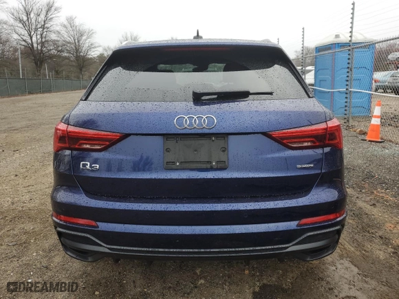 2021 Audi Q3 S line Premium with VIN WA1DECF34M1050416, listed as a Copart auction lot 50046095 with 37,401 mi miles and Salvage Title. Bid and sale history available at carsss.com. Image 6.