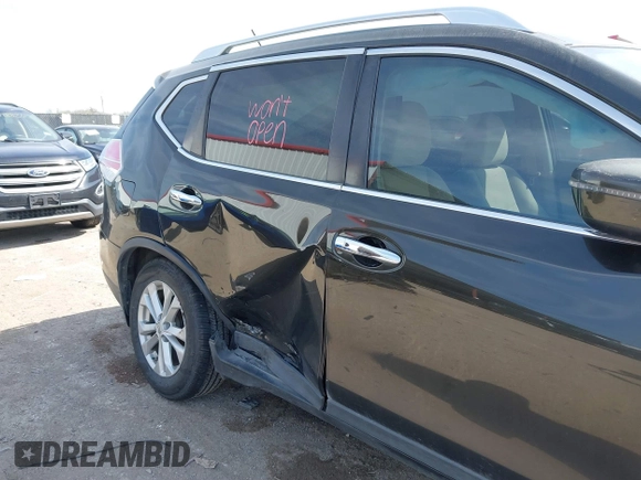 2016 Nissan Rogue SV with VIN KNMAT2MT9GP656436, listed as a IAAI auction lot 41902170 with 117,873 mi miles and . Bid and sale history available at carsss.com. Image 6.