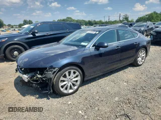 2016 Audi A7 with VIN WAU2MBFC1GN018267, listed as a Copart auction lot 62498205 with 43,072 mi miles and Salvage title. Bid and sale history available at DreamBid. Image 1.