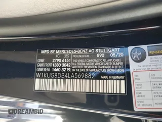2020 Mercedes-Benz S-Class S 560 with VIN W1KUG8DB4LA569882, listed as a Copart auction lot 45408425 with 27,361 mi miles and Salvage Title. Bid and sale history available at carsss.com. Image 15.