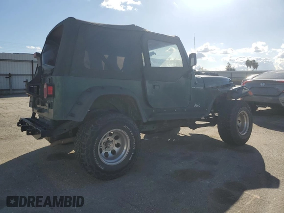 2001 Jeep Wrangler SE with VIN 1J4FA29P71P329199, listed as a Copart auction lot 48144035 with 114,904 mi miles and Salvage Title. Bid and sale history available at carsss.com. Image 3.