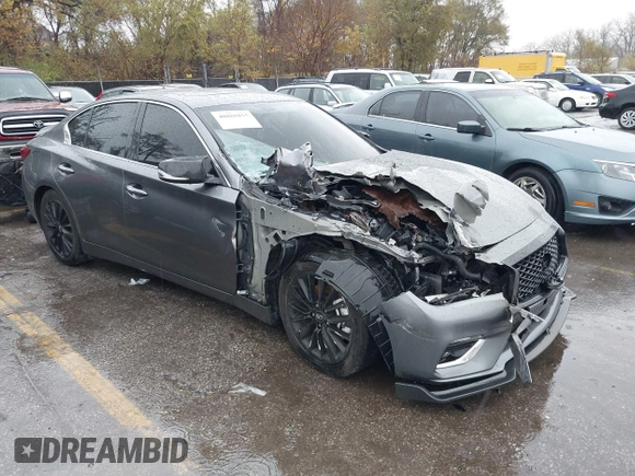 2018 Infiniti Q50 Luxe z VIN JN1EV7AP5JM350376, wystawiony jako IAAI lot #40881855 z przebiegiem 84 501 mil mil oraz . Historia ofert i sprzedaży dostępna na DreamBid. Obrazek 1.