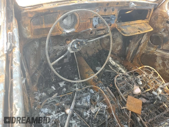 1969 Volkswagen Beetle with VIN 119235264, listed as a Copart auction lot 55211595 with Not Provided miles and Salvage Title. Bid and sale history available at DreamBid. Image 8.