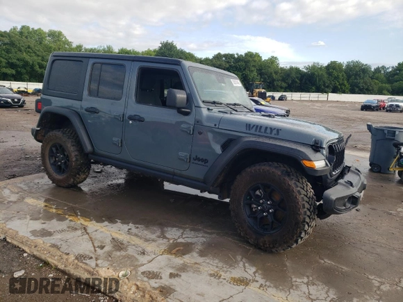 2024 Jeep Wrangler Sport S with VIN 1C4PJXDG6RW290752, listed as a Copart auction lot 58501845 with 11,656 mi miles and Clean title. Bid and sale history available at DreamBid. Image 4.