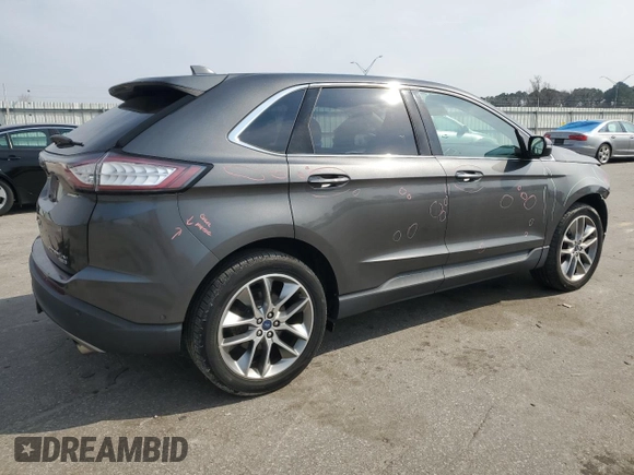 2015 Ford Edge Titanium z VIN 2FMPK4K93FBB73574, wystawiony jako Copart lot #49035195 z przebiegiem 108 946 mil mil oraz Szkody całkowita. Historia ofert i sprzedaży dostępna na DreamBid. Obrazek 3.