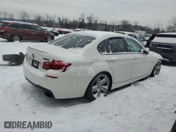 2015 BMW 5 Series 550i with VIN WBAKN9C55FD960970, listed as a Copart auction lot 84994434 with 105,593 mi miles and Salvage title. Bid and sale history available at DreamBid. Image 3.