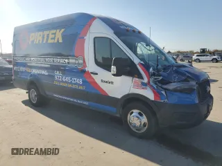 2024 Ford Transit Cargo with VIN 1FTRU8XG0RKA03544, listed as a Copart auction lot 80973924 with 3,415 mi miles and Salvage Title. Bid and sale history available at DreamBid. Image 4.
