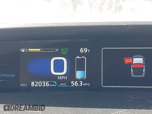 2017 Toyota Prius Plus z VIN JTDKARFP5H3054435, wystawiony jako IAAI lot #42316988 z przebiegiem 82 036 mil mil oraz . Historia ofert i sprzedaży dostępna na DreamBid. Obrazek 7.