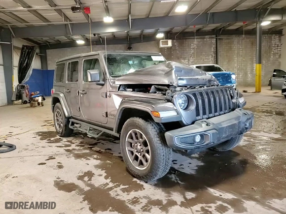 2021 Jeep Wrangler Unlimited Willys with VIN 1C4HJXDN9MW718826, listed as a Copart auction lot 79694794 with 52,186 mi miles and Salvage Title. Bid and sale history available at carsss.com. Image 13.