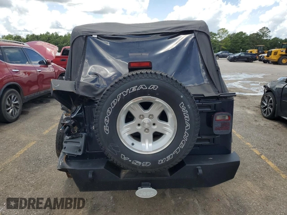2006 Jeep Wrangler Unlimited LWB with VIN 1J4FA44S36P766549, listed as a Copart auction lot 64577974 with 0 mi miles and Salvage Title. Bid and sale history available at carsss.com. Image 6.