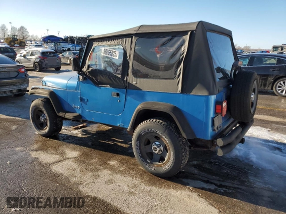 1995 Jeep Wrangler S with VIN 1J4FY19P0SP210031, listed as a Copart auction lot 88065825 with 279,604 mi miles and Salvage Title. Bid and sale history available at carsss.com. Image 2.