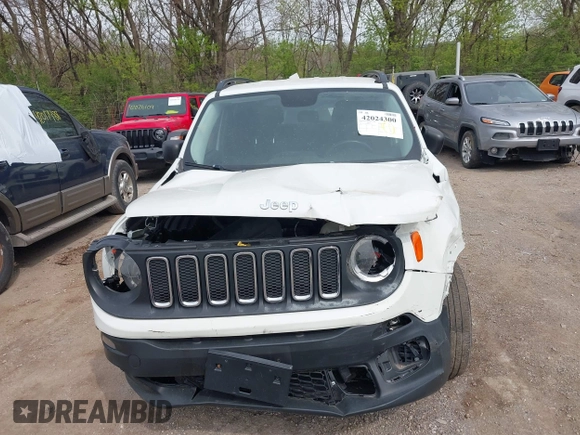 2017 Jeep Renegade Sport with VIN ZACCJBAB4HPG47710, listed as a IAAI auction lot 42024300 with 99,154 mi miles and . Bid and sale history available at carsss.com. Image 12.