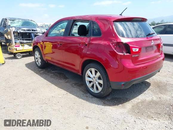2014 Mitsubishi Outlander Sport ES with VIN 4A4AP3AU0EE014454, listed as a IAAI auction lot 42014902 with 129,189 mi miles. Bid and sale history available at carsss.com. Image 3.
