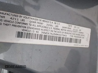 2011 Volkswagen Jetta SE с VIN 3VWDX7AJ5BM327343, выставлен на аукционе IAAI как лот 42685354 с пробегом 272 384 миль миль и . История ставок и продаж доступна на DreamBid. Изображение 9.