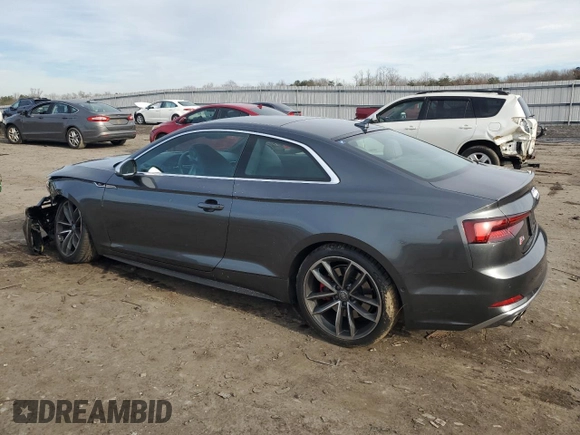 2019 Audi S5 Prestige z VIN WAUR4AF58KA061529, wystawiony jako Copart lot #85238534 z przebiegiem 51 373 mil mil oraz Szkoda całkowita • Salvage title. Historia ofert i sprzedaży dostępna na DreamBid. Obrazek 2.