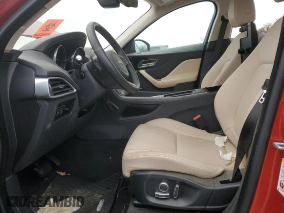 2020 Jaguar F-Pace 25t Premium z VIN SADCJ2FX1LA621776, wystawiony jako Copart lot #87417734 z przebiegiem Nie podano mil oraz Szkoda całkowita • Salvage title. Historia ofert i sprzedaży dostępna na DreamBid. Obrazek 7.