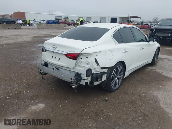 2020 Infiniti Q50 Luxe with VIN JN1EV7AP4LM200598, listed as a IAAI auction lot 41629830 with 69,882 mi miles and . Bid and sale history available at DreamBid. Image 4.