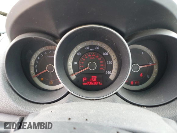 2012 Kia Forte EX with VIN KNAFU4A26C5596404, listed as a Copart auction lot 61070394 with 206,387 mi miles and Salvage Title. Bid and sale history available at carsss.com. Image 9.
