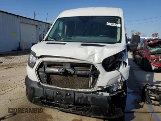 2021 Ford Transit Cargo with VIN 1FTBR1C84MKA29405, listed as a Copart auction lot 77642004 with 144,624 mi miles and Salvage Title. Bid and sale history available at DreamBid. Image 5.