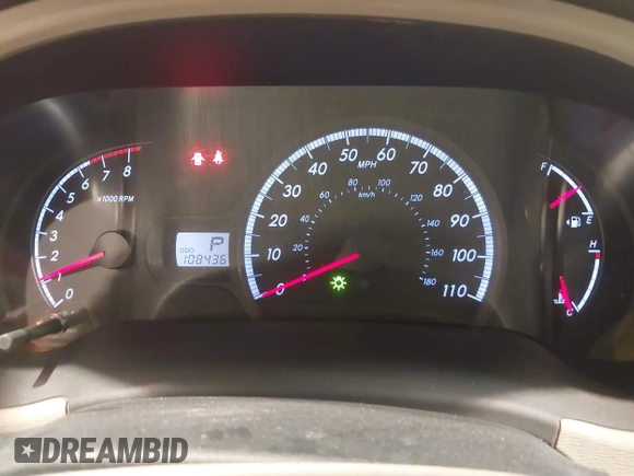 2013 Toyota Sienna LE with VIN 5TDJK3DC2DS049479, listed as a IAAI auction lot 41322671 with 108,436 mi miles and . Bid and sale history available at DreamBid. Image 7.