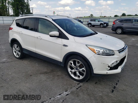 2016 Ford Escape Titanium with VIN 1FMCU9J91GUB52418, listed as a Copart auction lot 52644135 with 107,212 mi miles and Salvage Title. Bid and sale history available at carsss.com. Image 4.