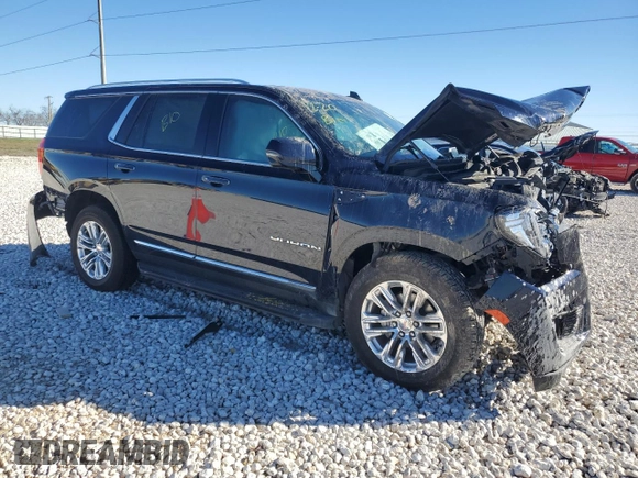 2021 GMC Yukon SLT with VIN 1GKS1BKT8MR388139, listed as a Copart auction lot 87682545 with 0 mi miles and Salvage Title. Bid and sale history available at carsss.com. Image 4.