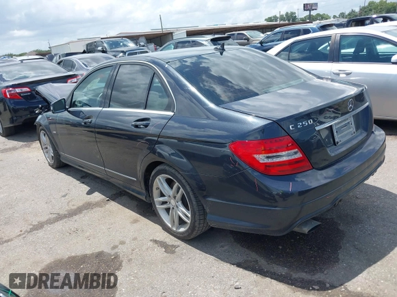 2012 Mercedes-Benz C 250 Sport with VIN WDDGF4HB1CR224961, listed as a IAAI auction lot 39658005 with 82,682 mi miles and . Bid and sale history available at DreamBid. Image 3.