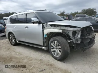 2016 Infiniti QX80 with VIN JN8AZ2NC0G9400496, listed as a Copart auction lot 43552395 with 161,648 mi miles and Salvage Title. Bid and sale history available at DreamBid. Image 4.