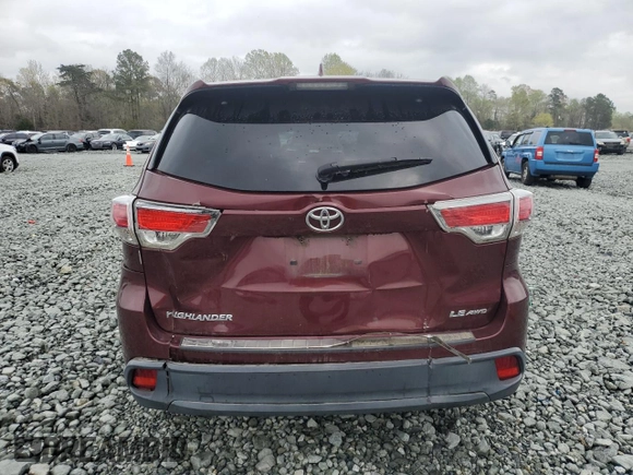 2015 Toyota Highlander LE z VIN 5TDBKRFH3FS214460, wystawiony jako Copart lot #51589305 z przebiegiem 129 918 mil mil oraz Szkoda całkowita • Salvage title. Historia ofert i sprzedaży dostępna na DreamBid. Obrazek 6.