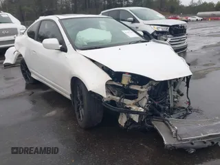 2006 Acura RSX with VIN JH4DC54856S005437, listed as a IAAI auction lot 41402284 with 1 mi miles. Bid and sale history available at carsss.com. Image 1.
