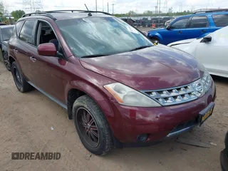 2007 Nissan Murano SL with VIN JN8AZ08W87W618441, listed as a IAAI auction lot 42126088 with 118,448 mi miles and . Bid and sale history available at DreamBid. Image 1.