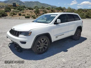 2016 Jeep Grand Cherokee Limited 75th Anniversary z VIN 1C4RJFBG8GC432149, wystawiony jako Copart lot #58666995 z przebiegiem 153 387 mil mil oraz Szkoda całkowita • Salvage title. Historia ofert i sprzedaży dostępna na DreamBid. Obrazek 1.
