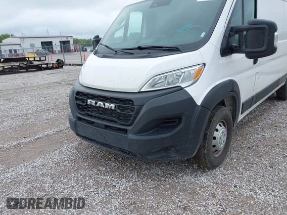 2023 Ram ProMaster Cargo with VIN 3C6LRVDG3PE571823, listed as a IAAI auction lot 42223080 with 71,464 mi miles and . Bid and sale history available at DreamBid. Image 6.