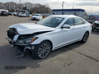 2015 Hyundai Genesis 3.8L with VIN KMHGN4JE9FU101410, listed as a Copart auction lot 52204125 with 157,338 mi miles and Salvage Title. Bid and sale history available at carsss.com. Image 1.