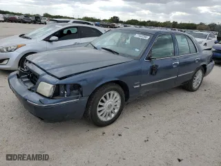 2011 Mercury Grand Marquis LS with VIN 2MEBM7FV1BX605981, listed as a Copart auction lot 77442284 with 108,402 mi miles and Salvage Title. Bid and sale history available at carsss.com. Image 1.